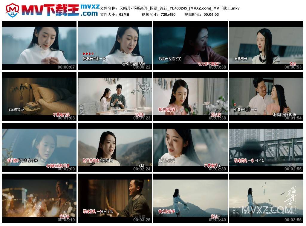 天蝎丹-不要离开_国语_流行_YE400245